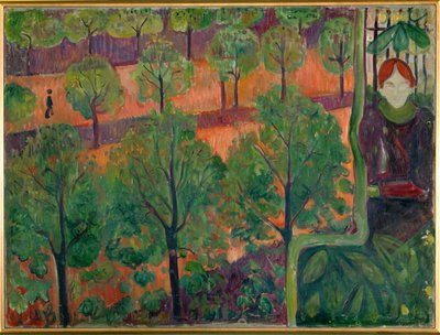 Boulevard parisien (huile sur bois) - Edvard Munch