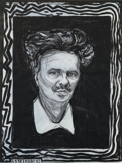 Portrait de Strindberg - Edvard Munch