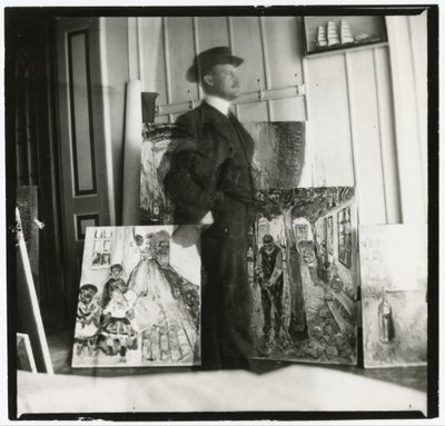Autoportrait à 53 Am Strom à Warnemünde - Edvard Munch