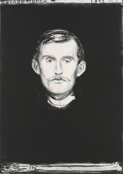 Autoportrait avec bras de squelette - Edvard Munch