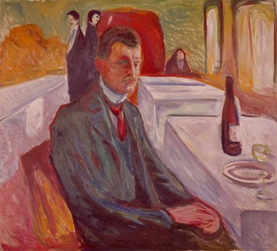 Autoportrait au vin (peinture) - Edvard Munch