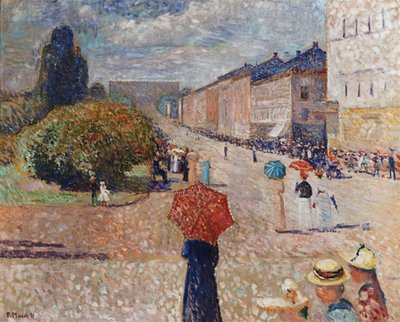 Jour de printemps sur la rue Karl Johan - Edvard Munch