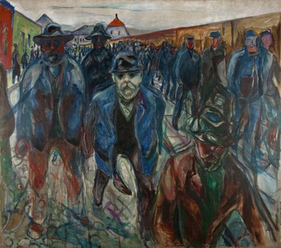 Les travailleurs rentrant chez eux - Edvard Munch