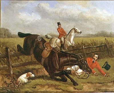Une chute à la chasse - Edward Benjamin Herberte