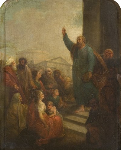 Saint Paul prêchant à Athènes (étude pour, ou réplique réduite du retable pour St Paul