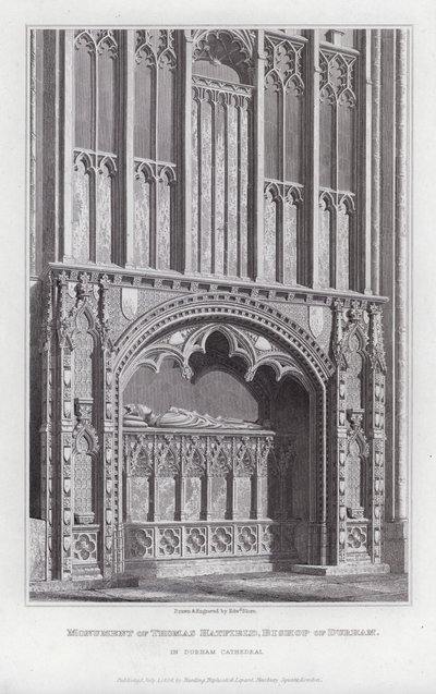 Monument de Thomas Hatfield, évêque de Durham, dans la cathédrale de Durham - Edward Blore