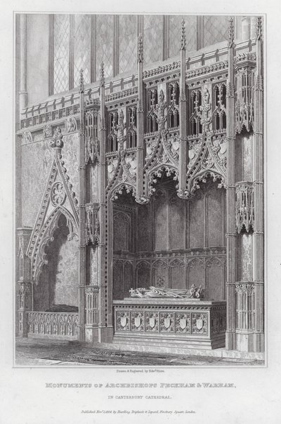 Monuments des archevêques Peckham et Warham, dans la cathédrale de Canterbury - Edward Blore