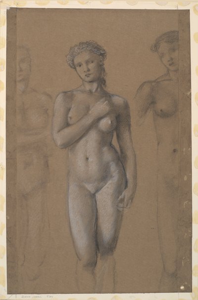 Nu féminin - Trois études, possiblement pour Vénus - Edward Burne-Jones