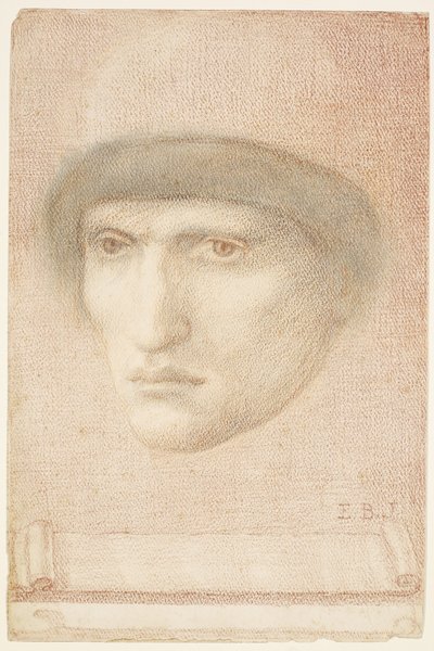Portrait masculin - possiblement Dante ou étude pour la série Saint Georges - Edward Burne Jones