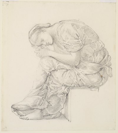 La Lamentation - Étude pour la figure à droite - Edward Burne-Jones