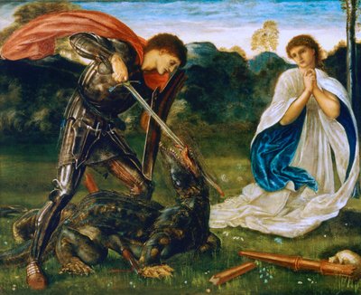 Le combat : Saint-Georges tue le dragon VI - Edward Burne-Jones
