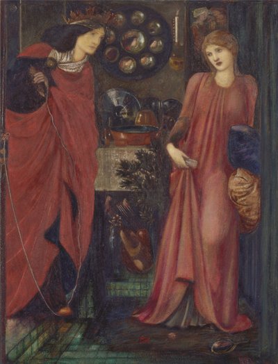 La belle Rosamund et la reine Éléonore - Edward Burne-Jones