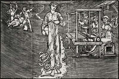 Les femmes tisserandes - Edward Coley (after) Burne Jones