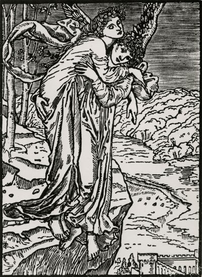 Zéphyr et Psyché - Edward Coley (after) Burne Jones
