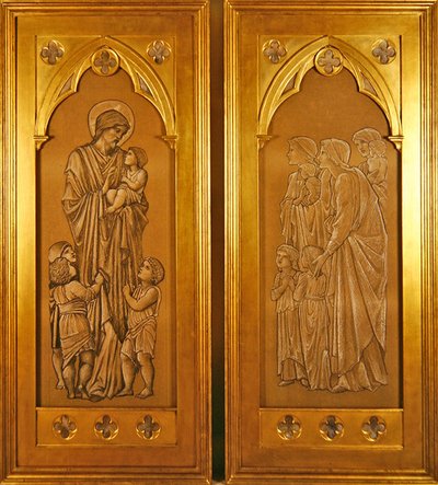 Christ bénissant les petits enfants et les femmes amenant des enfants à la présence du Christ - Edward Coley Burne Jones