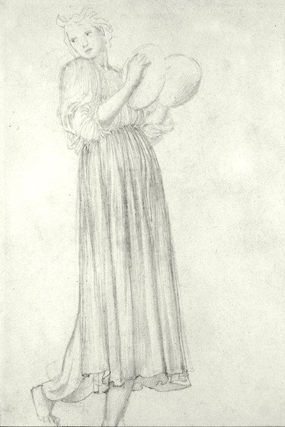 Fille avec des cymbales - Edward Coley Burne Jones