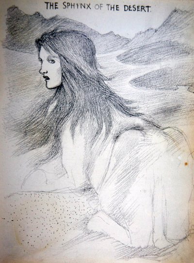 Sphinx du désert - Edward Coley Burne Jones