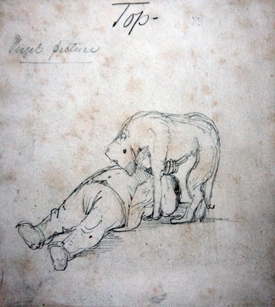 William Morris jouant avec son chien, vers 1890 - Edward Coley Burne Jones