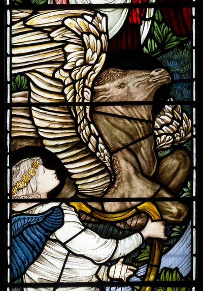 Ange et Taureau (détail), Rivières du Paradis, 1875 - Edward Burne Jones