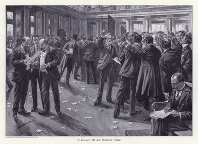 A la Bourse de Berlin (gravure) - Edward Cucuel