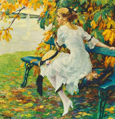 On the Green Bench ; Sur le banc vert - Edward Cucuel