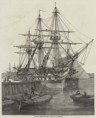 HM Screw Line-of-Battle Ship Caesar, 90, à Portsmouth - Edward Duncan