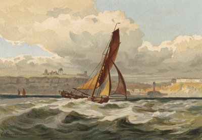 Smack passant Whitby - Edward Duncan