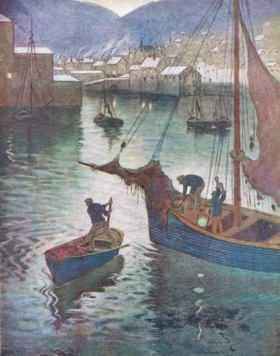 Le port, Polperrow, tiré de Hutchinson