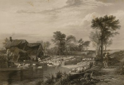 Lavage des moutons - Edward Finden