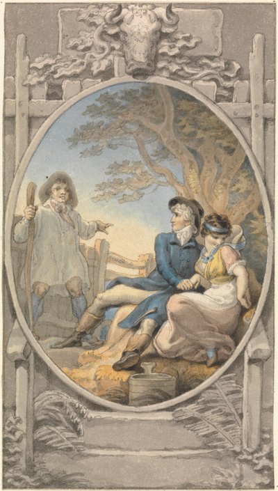 Conception en couleur pour un ex-libris - Edward Francis Burney