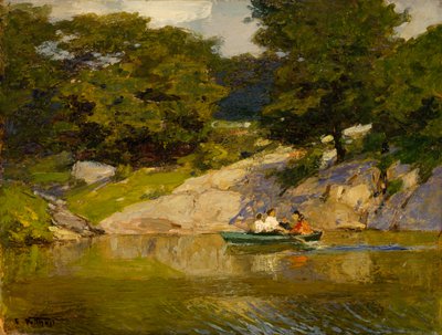 Promenade en bateau à Central Park, vers 1900-05 - Edward Henry Potthast
