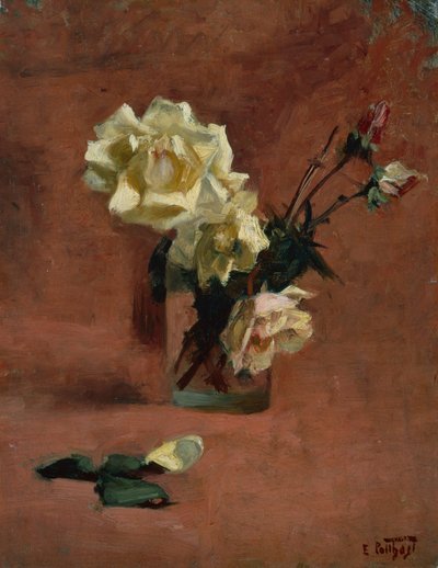 Nature morte avec des roses dans un verre - Edward Henry Potthast