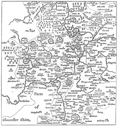 Carte de Stratford-upon-Avon et de ses environs - Edward Hull