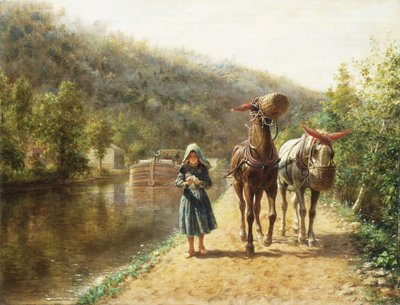 Sur le chemin de halage - Edward Lamson Henry