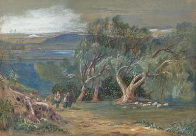 Vue lointaine de Corfou depuis Viros - Edward Lear