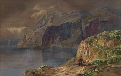Vue lointaine du château Sant