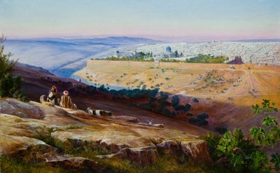 Jérusalem depuis le Mont des Oliviers - Edward Lear