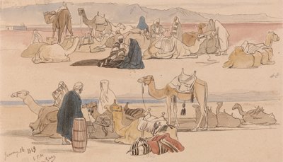 Près de Suez, 13 heures, 16 janvier 1849 (48) - Edward Lear