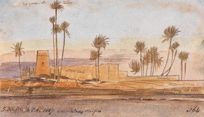 Près de Wady Halfeh - Edward Lear