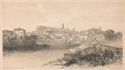 Rome vue depuis la Via della Porta San Paolo, tirée de *Vues de Rome et de ses environs*, 1841 - Edward Lear