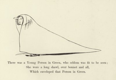 Il y avait une jeune personne en vert, qui était rarement vue - Edward Lear