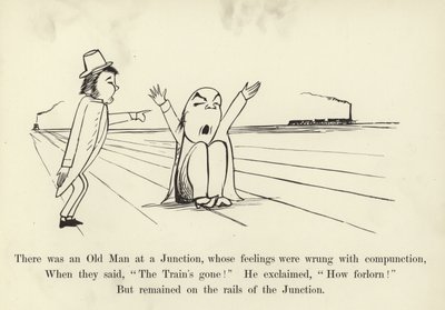 Il y avait un vieil homme à une jonction, dont les sentiments étaient erronés avec contrition - Edward Lear