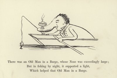 Il y avait un vieil homme dans une barge, dont le nez était extrêmement grand - Edward Lear