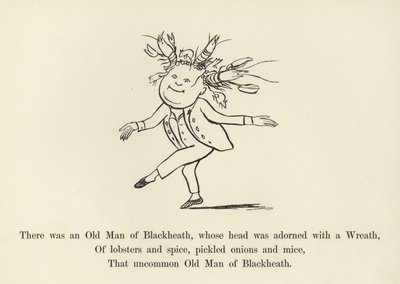 Il y avait un vieil homme de Blackheath, dont la tête était ornée d
