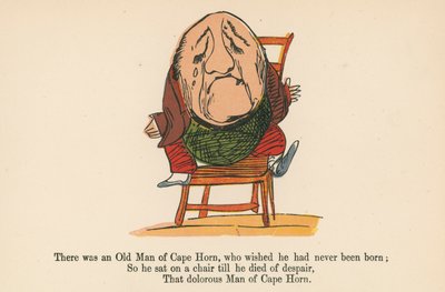 Il y avait un vieil homme du Cap Horn, qui souhaitait ne jamais être né, tiré de 