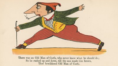 Il y avait un vieil homme de Corfou, qui ne savait jamais quoi faire, de 