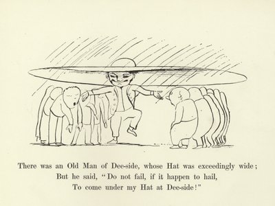 Il y avait un vieil homme de Dee-side, dont le chapeau était extrêmement large - Edward Lear