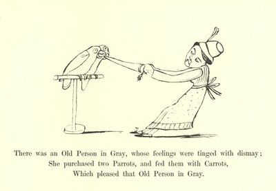 Il y avait une vieille personne en gris, dont les sentiments étaient teintés de consternation - Edward Lear