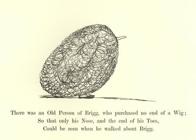 Il y avait une vieille personne de Brigg, qui achetait une quantité infinie de perruques - Edward Lear