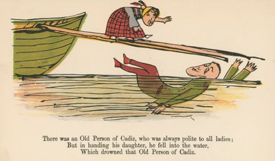 Il y avait une vieille personne de Cadix, qui était toujours polie avec toutes les dames de 